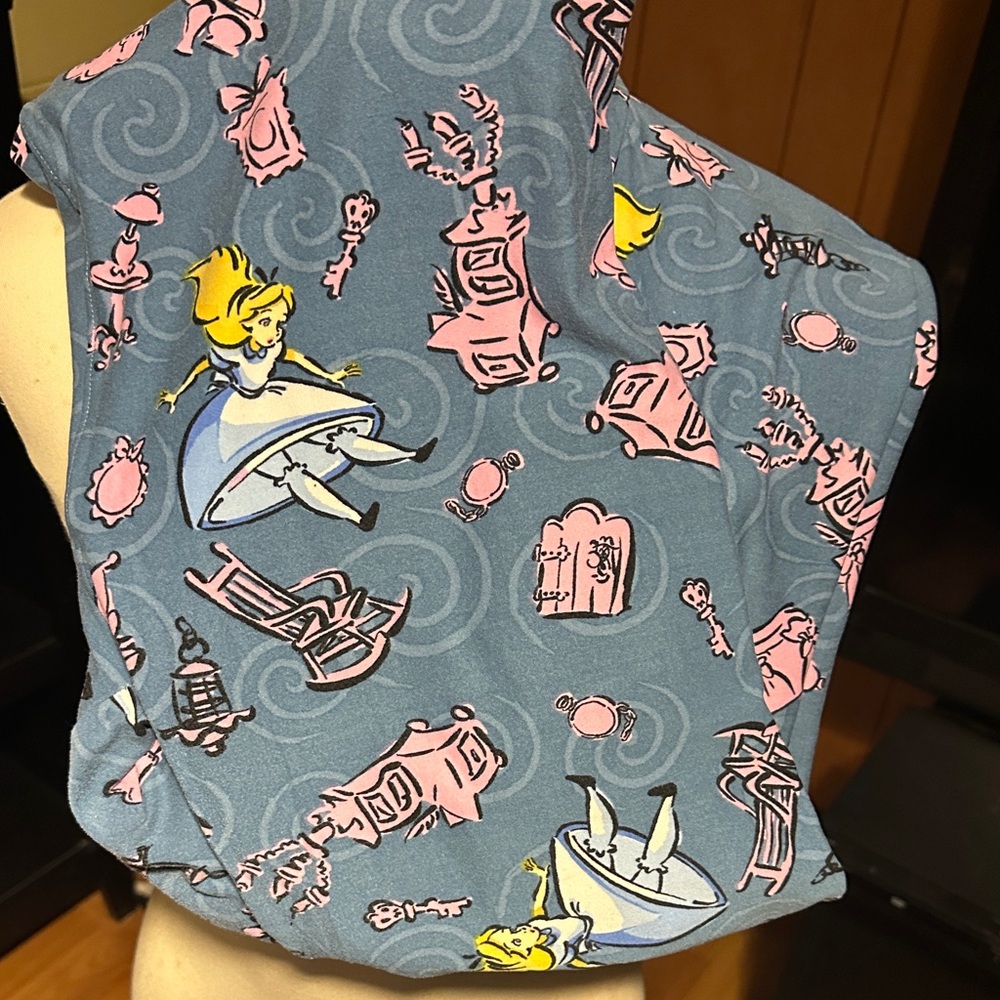 LuLaRoe Blue and Pink Patterned Fabric